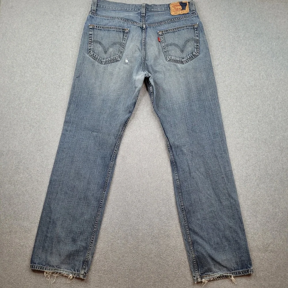 Levi's‎ 505 Regular Fit Jeans Mens 36x34 Blue Straight Leg Denim Pants Y2K